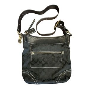 Coach Signature Black Crossbody Bag – Style M0943-10403 – 10.5”W x 10.5”H